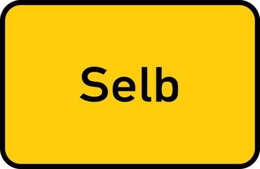 City sign of Selb - Ortsschild von Selb
