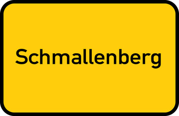 City sign of Schmallenberg - Ortsschild von Schmallenberg