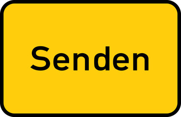 City sign of Senden - Ortsschild von Senden