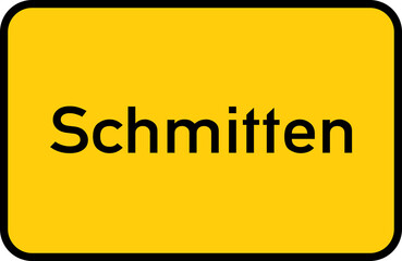 City sign of Schmitten - Ortsschild von Schmitten