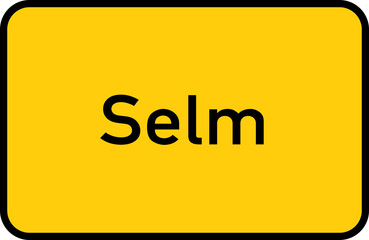 City sign of Selm - Ortsschild von Selm