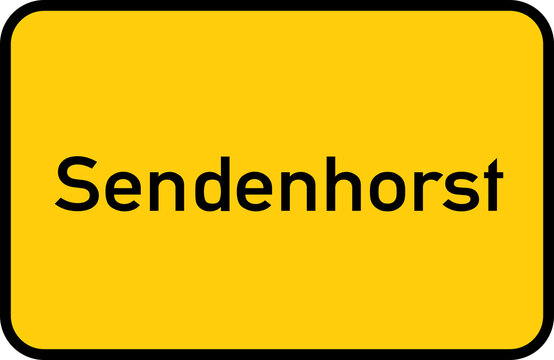 City sign of Sendenhorst - Ortsschild von Sendenhorst