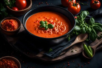 tomato soup with vegetables