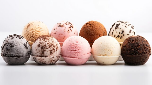fruit ice cream balls.