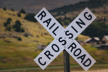railroad crossing sign