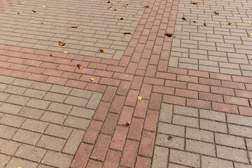 paved road with concrete tiles