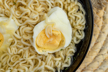 instant noodles during cooking, cooking dishes