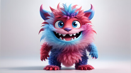 Fototapeta premium Devil monster kid are smiling 
