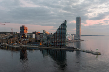Aarhus, Denmark: Aarhus Docklands, a new neighbourhood and construction site in Aarhus