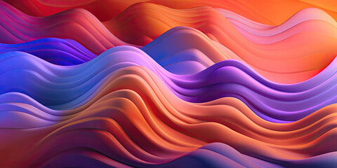 Obraz premium Soft rolling 3D layers in pastel gradients