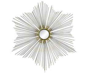Image of Classic Vintage Sunburst Circle Mirror