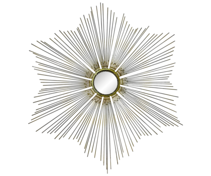 Image of Classic Vintage Sunburst Circle Mirror