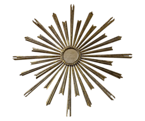 Image of Classic Vintage Sunburst Circle Mirror