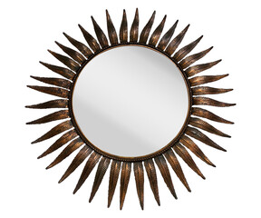 Image of Classic Vintage Sunburst Circle Mirror