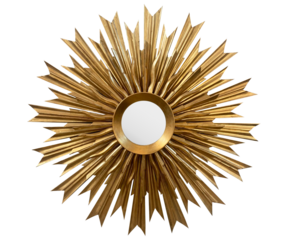 Image of Classic Vintage Sunburst Circle Mirror