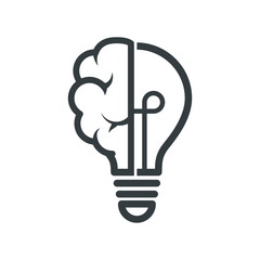 Bulb icon vector on trendy design