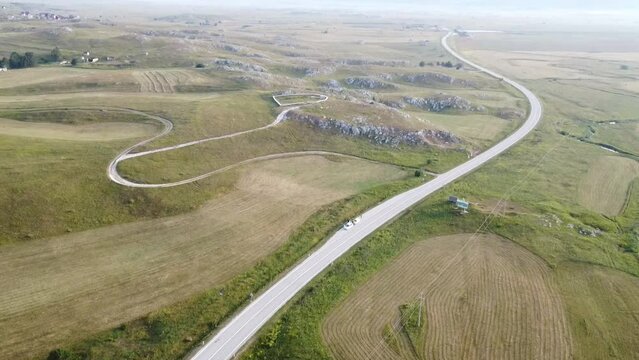 Drone footage of wonderful field 