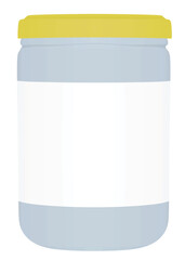 Empty glass jar. vector illustration