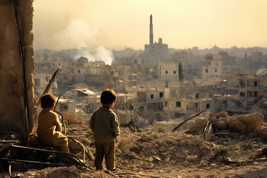 Young Survivors, Children Navigate War-Torn Urban Landscape