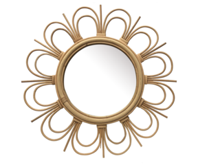 Image of Classic Vintage Sunburst Circle Mirror