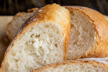 Cut white bread into pieces