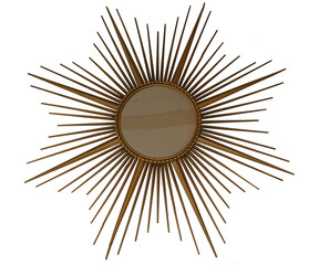 Image of Classic Vintage Sunburst Circle Mirror