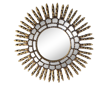 Image of Classic Vintage Sunburst Circle Mirror