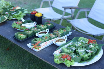 Thai foods on the table
