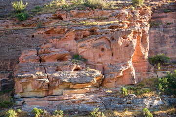Detail of rock formation at Dewey Bridge, Utah
