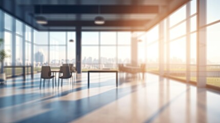 blurred background of modern office