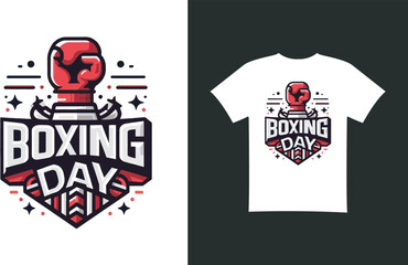 Boxing day Modern T-Shirt Design Free Vector