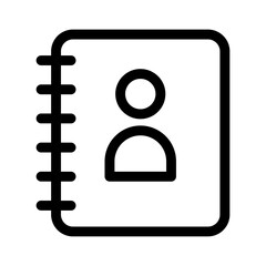 Contact Book line icon.