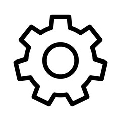 gear line icon.