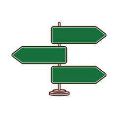 blank green traffic road sign vector illustration