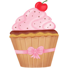 cupcake with cherry
