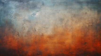 Abstract yellow blue background : fiery yellow, burnt orange, copper red, brown, gray, and black. 