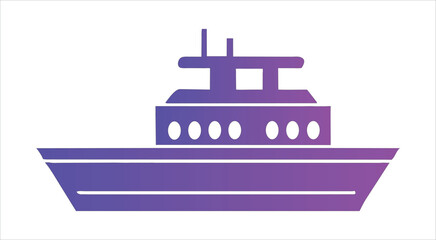 Ship, boat, cargo, logistic, transportation, shipping icon, vector illustration isolated