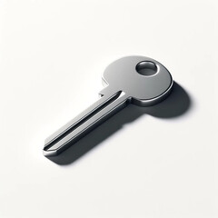 The house key is isolated on a white background.