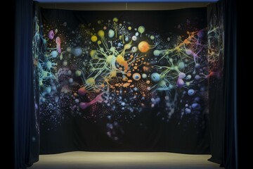 Artistic backdrop showcasing multiple bacteria spread throughout. Generative AI
