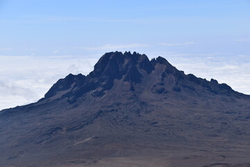 Amazing views of Mount Kilimanjaro from the trek up the Machame route