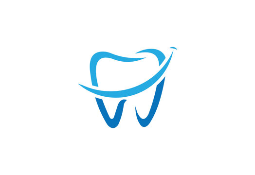 Creative dental clinic logo vector. Abstract dental symbol icon
