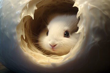 a hidden bunny inside an egg. Generative AI