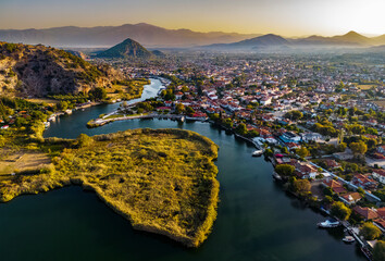 Fototapeta premium Aerial view of Dalyan in Mugla Province, Turkey