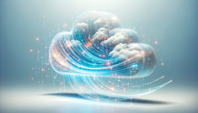 Cloud computing technology concept. Generative AI