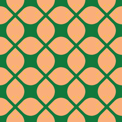 Retro oval shape seamless pattern background