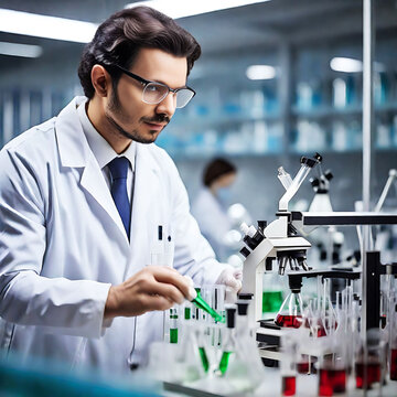 Scientist working in the laboratory 