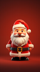 Friendly Santa Claus - Santa Claus on red background - Isolated Santa Claus - santa claus 