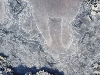 Naklejka premium Texture of sea salt. Patterns of salt. Crystallization of brine.