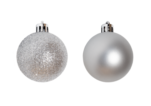 silver christmas ball