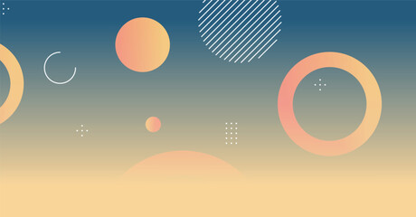 Abstract minimal gradient geometric circle background